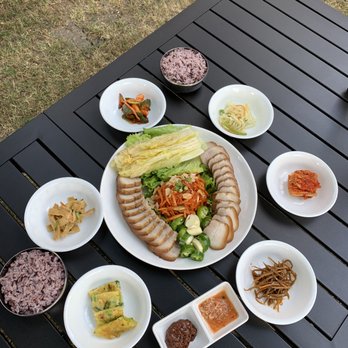 Finch JungSooNae - a variety of dishes on a table - Korean Near Me - North York, Ontario Finch JungSooNae - a variety of dishes on a table - Korean Near Me - North York, Ontario