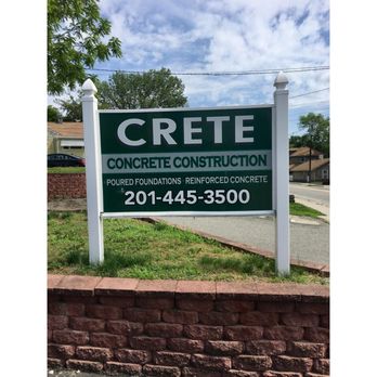 Crete Concrete Construction - a sign for a construction company - Masonry/Concrete Near Me - Haskell, New Jersey