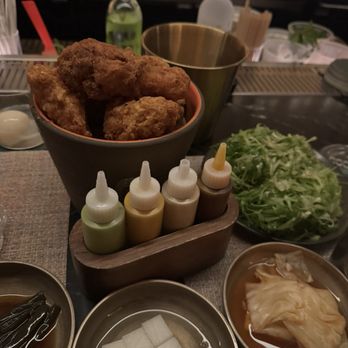 Coqodaq - Chicken Bucket - plenty of sauces - Korean Near Me - New York, New York Coqodaq - Chicken Bucket - plenty of sauces - Korean Near Me - New York, New York
