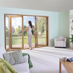 Window Fitters Rates - Bifold Doors  · Timber Style  Range Of Colours · Secure · High Quality · Energy Efficient ·