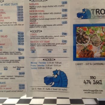 Troy Grille - Menu 2 - Mediterranean Near Me - Kent, Ohio Troy Grille - Menu 2 - Mediterranean Near Me - Kent, Ohio