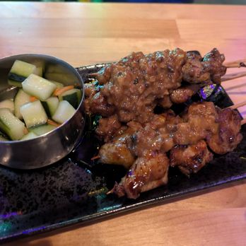 Rasa Rasa Kitchen - Chicken Satay ($20) - 4 stars. Awesome thick peanut sauce, cucumber salad a nice addition. Wed dinner 2025-03-12 - Asian Fusion Near Me - San Francisco, California