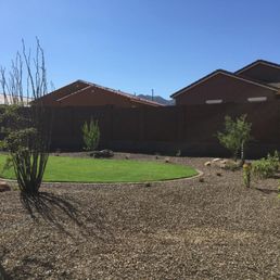 View of the backyard from the west.