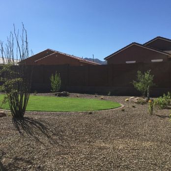 Tranquil Oasis Landscapes - View of the backyard from the west. - Landscaping Near Me