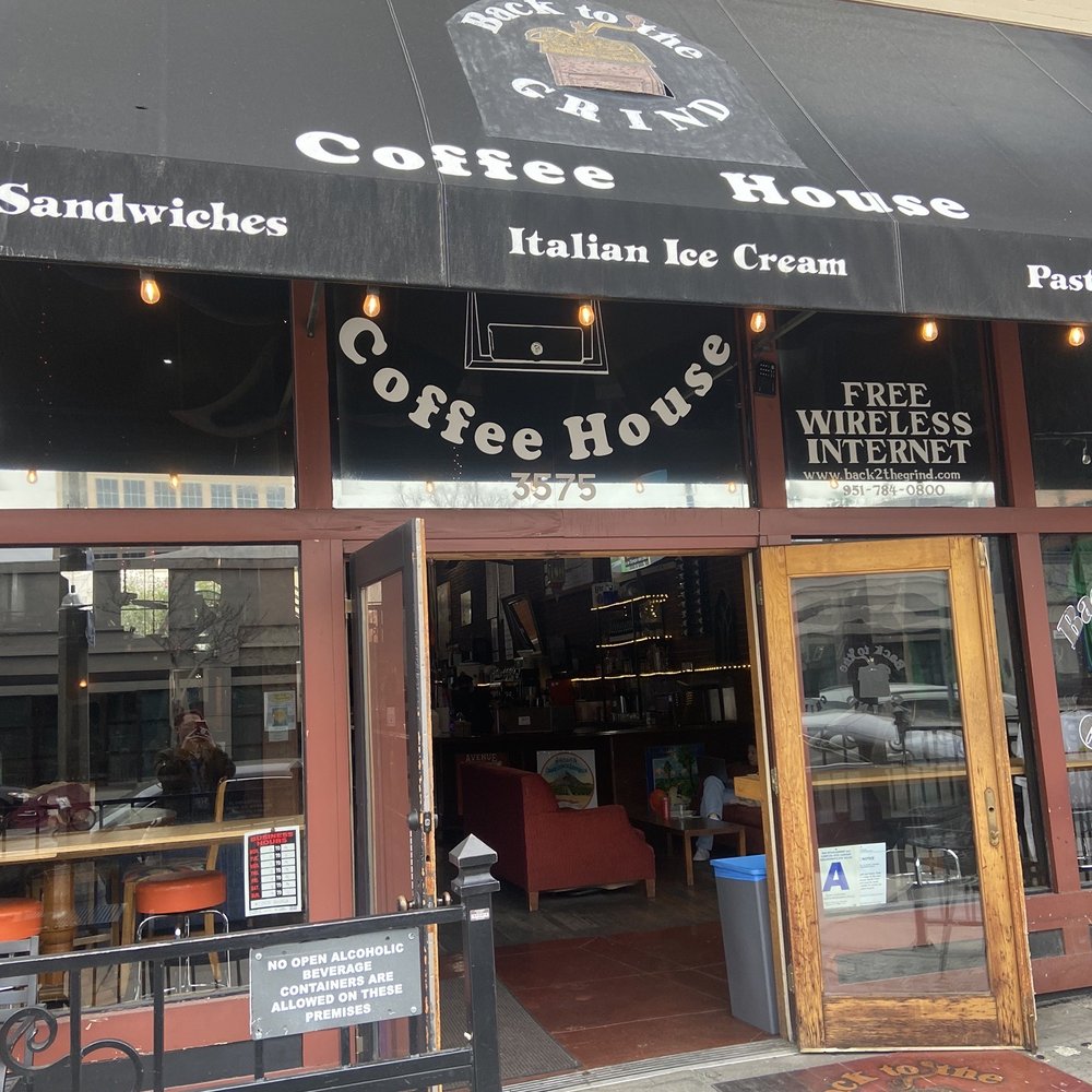 Back to the Grind - Entrance - Coffee & Tea Near Me - Riverside, California Back to the Grind - Entrance - Coffee & Tea Near Me - Riverside, California