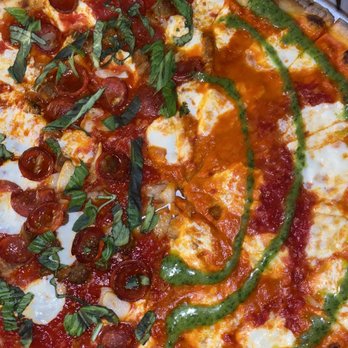 Rubirosa - Small Rubirosa Supreme Pizza Small Tie-Dye Pizza - Italian Near Me - New York, New York