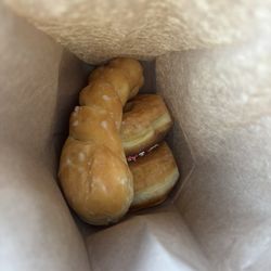 A bag of donuts.