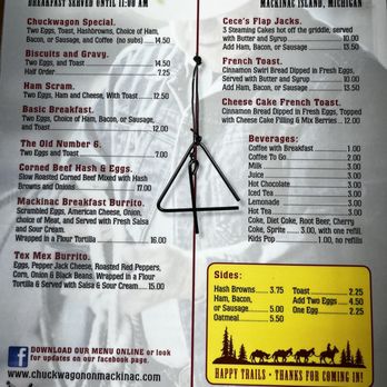 Chuckwagon - Menu Page 2 - Burgers Near Me - Mackinac Island, Michigan
