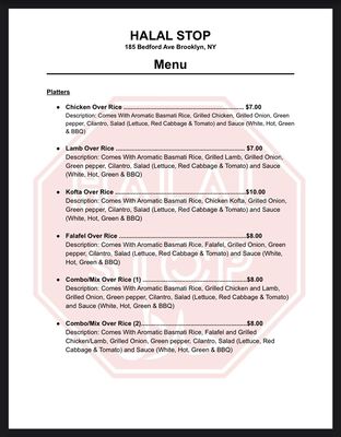Menu photo 1 Halal Stop Brooklyn, NY
