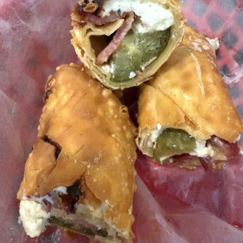 Lisa's Tavern - Won Ton Pickles with cream cheese and bacon! - Salad Near Me - Gaylord, Michigan Lisa's Tavern - Won Ton Pickles with cream cheese and bacon! - Salad Near Me - Gaylord, Michigan
