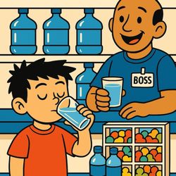 Waterboy - Mr. SHAKE ( the BOSS ) and the "water boy" enjoying the delicious and tasty water.