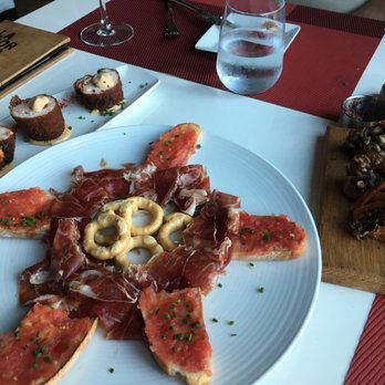 Lamoraga - Red pepper Roll, Paleta Iberico Bellota Ham, Short Rib Pincho - Spanish Near Me - Naples, Florida
