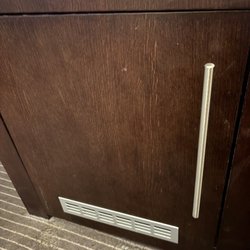 The Great Victoria Hotel - This should be a mini fridge cabinet- however it opens to an empty cabinet