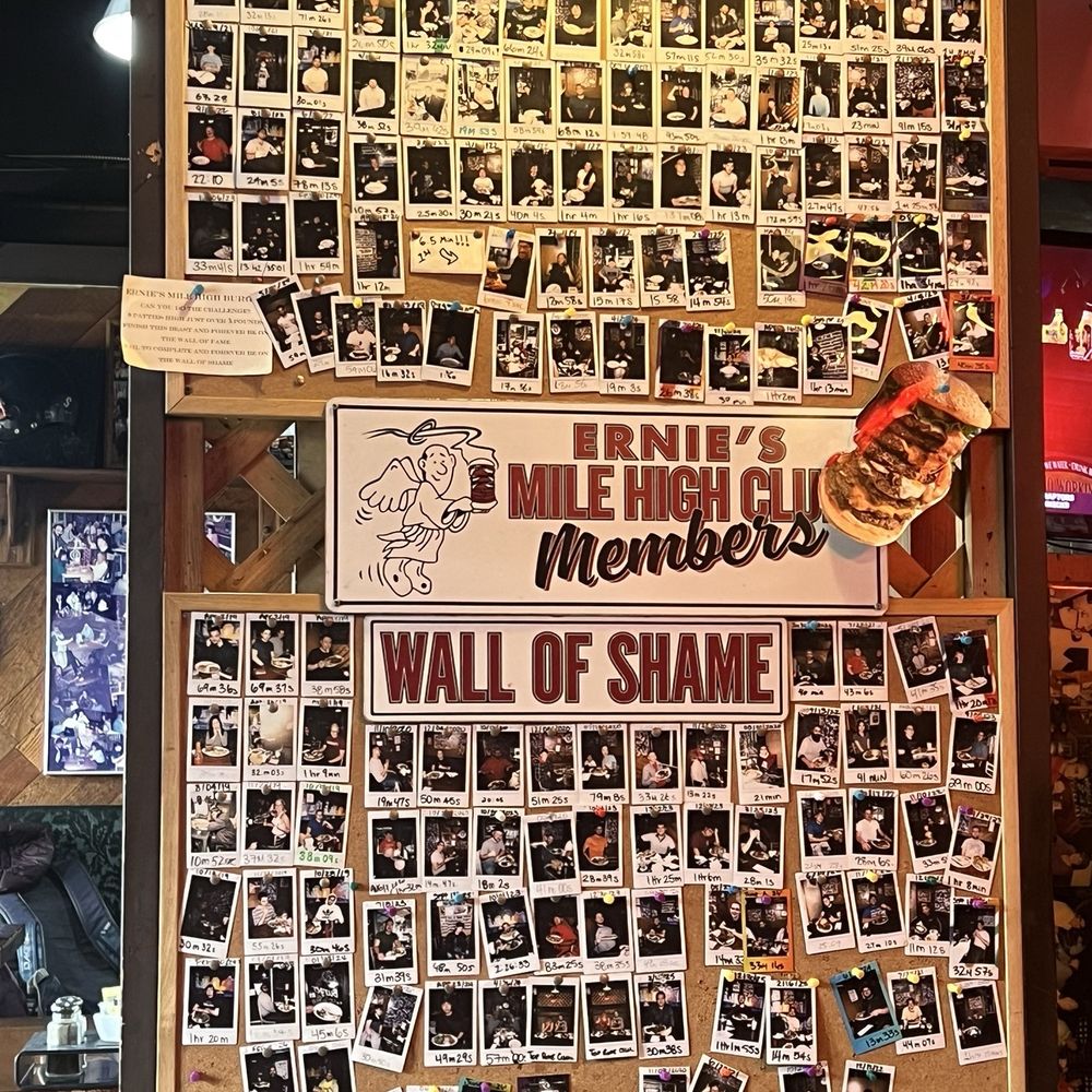 Burger Heaven - Wall of fame/wall of shame... for those who order and finish or not finish the mile high burger - Burgers Near Me - New Westminster, British Columbia