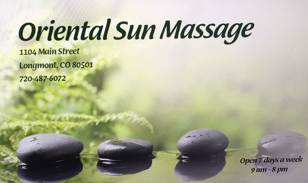 ORIENTAL SUN MASSAGE Updated October 2024 1104 Main St, Longmont