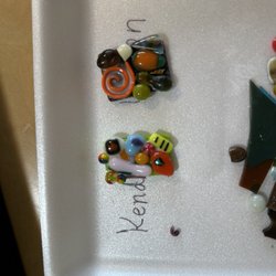Firefly Glass Studio - One of the girls made 2 pendants