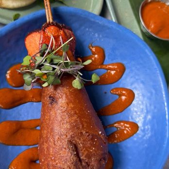 LITA - Lobster Corn Dog. Too much breading - Caribbean Near Me - Walnut Creek, California LITA - Lobster Corn Dog. Too much breading - Caribbean Near Me - Walnut Creek, California