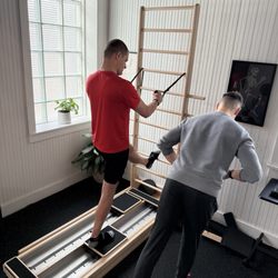 Kinetic MKE - Doing physical therapy mixed in with Pilates with Garrett.