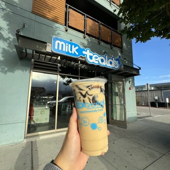 Milk Tea Lab - Honey Roasted Milk Tea with Grass Jelly - Bubble Tea Near Me - South San Francisco, California Milk Tea Lab - Honey Roasted Milk Tea with Grass Jelly - Bubble Tea Near Me - South San Francisco, California