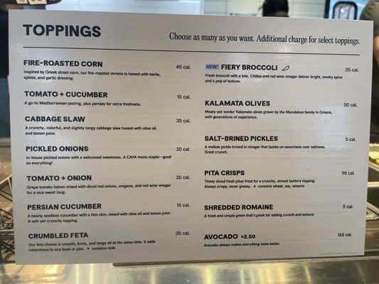 Menu photo 1 CAVA Overland Park, KS