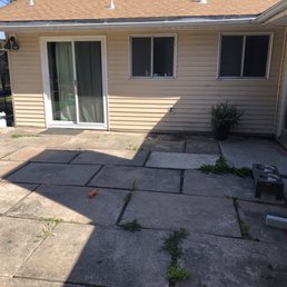 Old concrete pavers they removed
