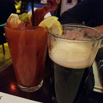 Theory - Bacon infused Bloody Mary and a Guinness... both mine. - Sports Bars Near Me - Chicago, Illinois