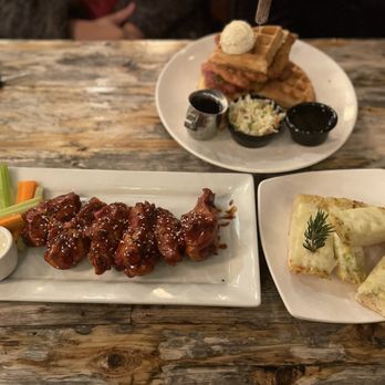 Sur at The Barnyard - Chef Herman s Famous Southern Fried Chicken and Waffles Dinner Sur s Cheese Bread 6 Pcs Dinner Asian bbq wings - New American Near Me - Carmel, California Sur at The Barnyard - Chef Herman s Famous Southern Fried Chicken and Waffles Dinner Sur s Cheese Bread 6 Pcs Dinner Asian bbq wings - New American Near Me - Carmel, California
