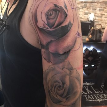 Black Lotus Tattoo Gallery - Black and grey roses by Larry - Piercing Near Me - Hanover, Maryland Black Lotus Tattoo Gallery - Black and grey roses by Larry - Piercing Near Me - Hanover, Maryland