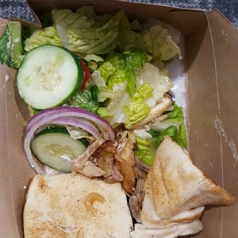 Mezza Mediterranean Grille - This was suppose to be a $11 wrap. It's more of a pile of food - Mediterranean Near Me - Detroit, Michigan
