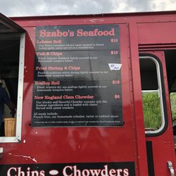 Szabo's Seafood - Food truck menu