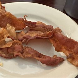 Crisp side of bacon.
