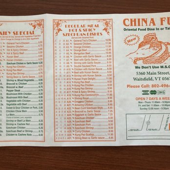 China Fun - Chinese Near Me - Waitsfield, Vermont