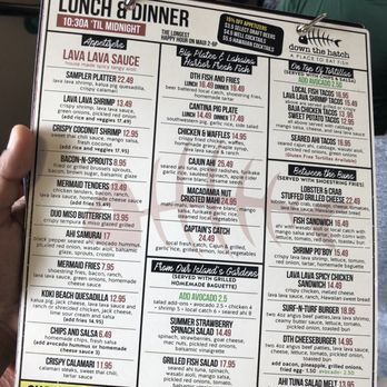 Down the Hatch Maui - Menu - Seafood Near Me - Lahaina, Hawaii Down the Hatch Maui - Menu - Seafood Near Me - Lahaina, Hawaii