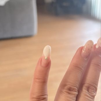 Super Nails - Does this look like a diamond to you??? He could have made it skinnier (I asked multiple times ) - Nail Salons Near Me - Fresno, California