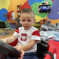 Wiggle Worms Children's Hair Studio - My son and his new haircut! Thank you Wiggle Worms!