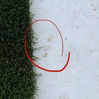Yard Pros Group - Stained our new travertine by dropping glue on numerous places - Artificial Turf Near Me - Carrollton, Texas Yard Pros Group - Stained our new travertine by dropping glue on numerous places - Artificial Turf Near Me - Carrollton, Texas