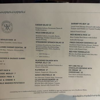 Seventeen Feet - Menu - Wine Bars Near Me - New Orleans, Louisiana