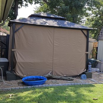 Prime Shield Roofing & Remodeling - Gazebo roofing repair & rehung privacy curtains and mosquito netting - Roofing Near Me Prime Shield Roofing & Remodeling - Gazebo roofing repair & rehung privacy curtains and mosquito netting - Roofing Near Me