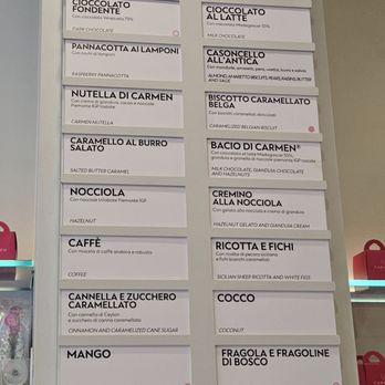 Gelateria Carmen - 6 vegan flavors. - Ice Cream & Frozen Yogurt Near Me - Bergamo, BG