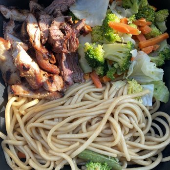 Teriyaki Grill Cedar City - Steak and white meat chicken combo with noodles. - Asian Fusion Near Me - Cedar City, Utah Teriyaki Grill Cedar City - Steak and white meat chicken combo with noodles. - Asian Fusion Near Me - Cedar City, Utah