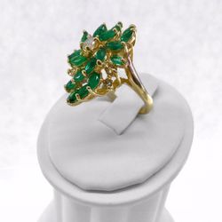 LNT Pro Jeweler - 14k gold REAL emerald green ring. Comes with free sizing and engraving with any ring purchases! ($499)