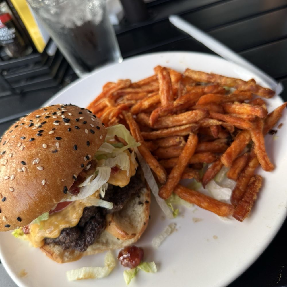 Junction 35 Spirits - Mountain Mile Location - Junction 35 smash burger + sweet potato fries - Distilleries Near Me - Pigeon Forge, Tennessee Junction 35 Spirits - Mountain Mile Location - Junction 35 smash burger + sweet potato fries - Distilleries Near Me - Pigeon Forge, Tennessee