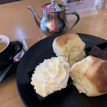 City Extra - Green tea and 2 scones with butter and strawberry jam - International Near Me - Sydney, NSW City Extra - Green tea and 2 scones with butter and strawberry jam - International Near Me - Sydney, NSW