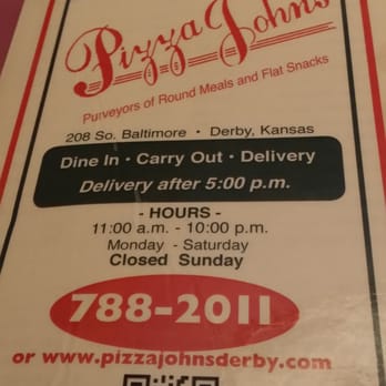Pizza John's - a menu for pizza john's - Pizza Near Me - Derby, Kansas