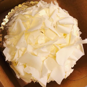 Thomas Cake Shop - White Bavarian Cake with raspberry filling. - Bakeries Near Me - Troy, Michigan