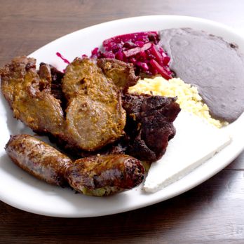 Universal Bakery - a plate of meat, rice, and beans - Bakeries Near Me - San Pablo, California