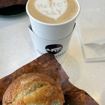 Cuppi Coffee - Blueberry muffin and a beverage that makes you stop for a photo-op before drinking it! - Coffee & Tea Near Me - Bristow, Virginia Cuppi Coffee - Blueberry muffin and a beverage that makes you stop for a photo-op before drinking it! - Coffee & Tea Near Me - Bristow, Virginia