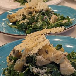Block & Rooster Provisions - Arugula and artichoke salad with parmesan lace, a fresh, bright salad for any occasion!
