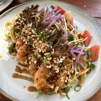 Kitoko Maui - Shrimp on a bed of papaya salad - Food Trucks Near Me - Kihei, Hawaii Kitoko Maui - Shrimp on a bed of papaya salad - Food Trucks Near Me - Kihei, Hawaii