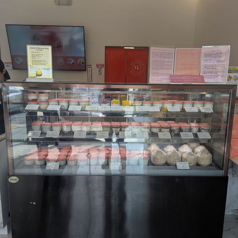 MeloMelo Coconut Dessert - Display case - Desserts Near Me - San Gabriel, California MeloMelo Coconut Dessert - Display case - Desserts Near Me - San Gabriel, California